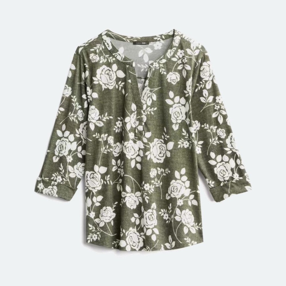 Paper moon 1X blouse green
